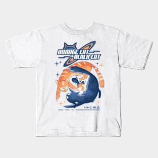 Whiskered Nostalgia: Y2K Japanese Cat Graphic Tee Kids T-Shirt